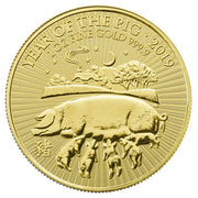 2019 1 oz Royal Mint Gold Lunar Pig