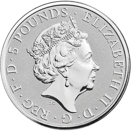 UK QB Silver White Lion 2 oz 2020