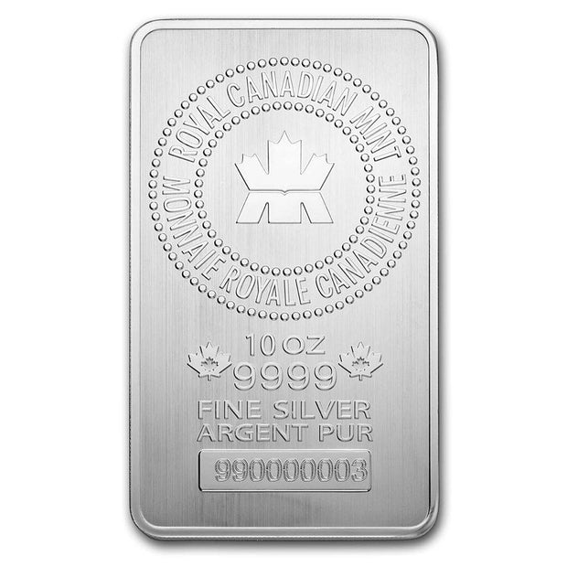 Royal Canadian Mint Silver Bar 10 oz