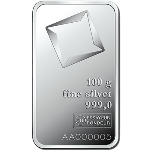 Silver Valcambi Bar 100 gram