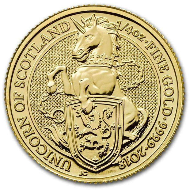 UK QB Gold Unicorn 1/4 oz 2018