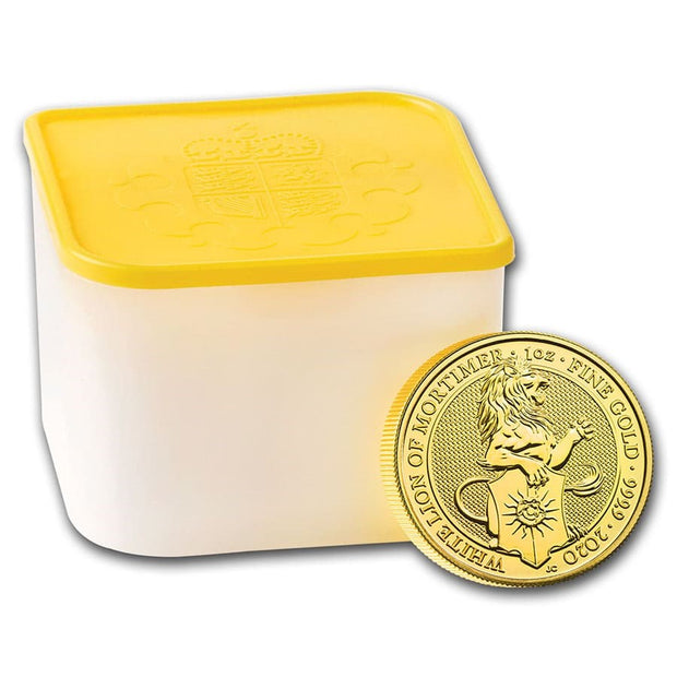 UK QB Gold White Lion 1 oz 2020