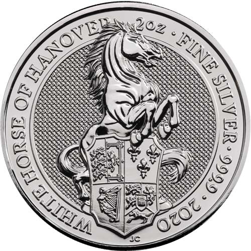 UK QB Silver White Horse 2 oz 2020